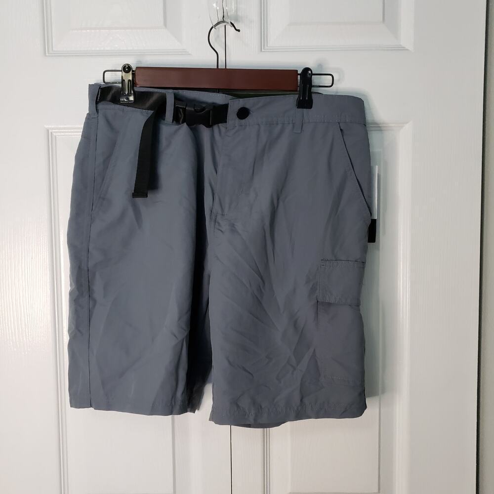 Zella Men's Nylon Cargo Shorts in Grey Sz 32 Gorpcore Hiking Utility